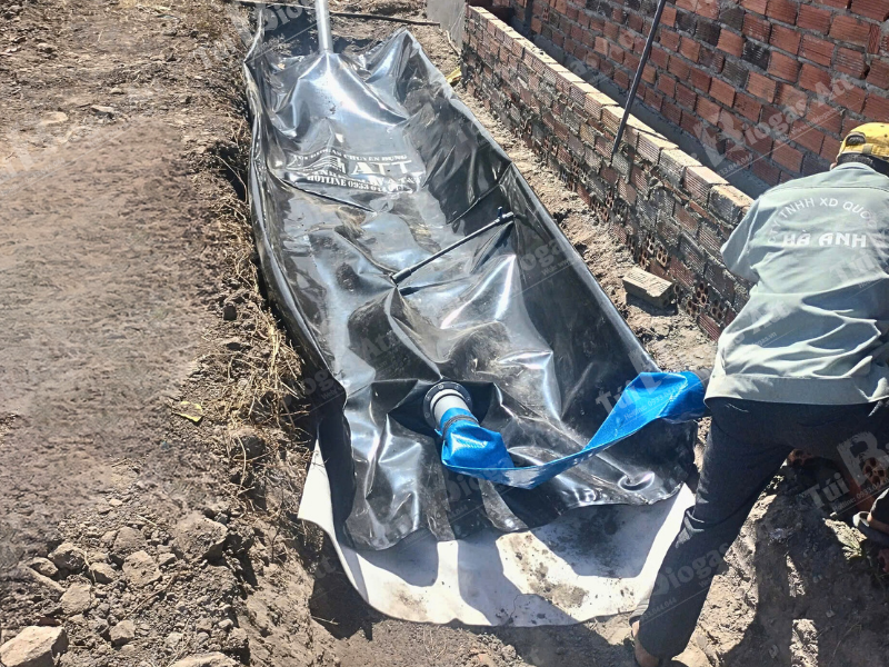cách làm túi biogas 6 khối chuyên dụng