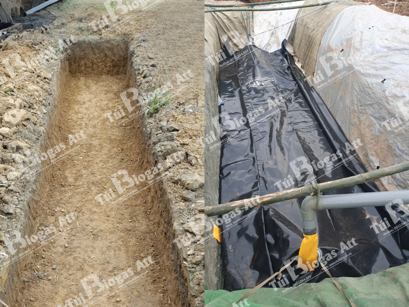 lắp đặt mô hình biogas chuyên dụng HDPE 8 khối