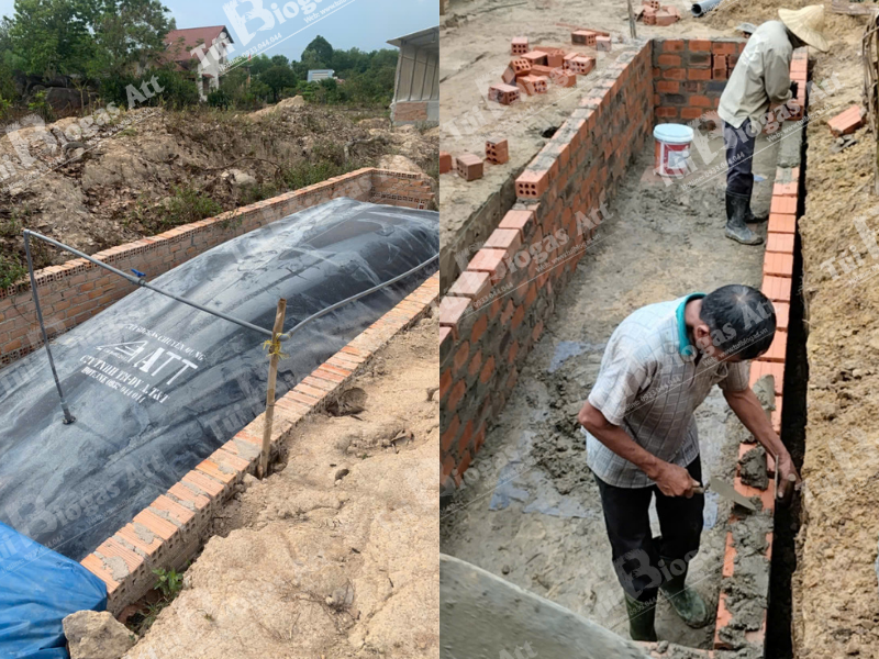 lắp đặt túi biogas chuyên dụng 6 khối tại ATT