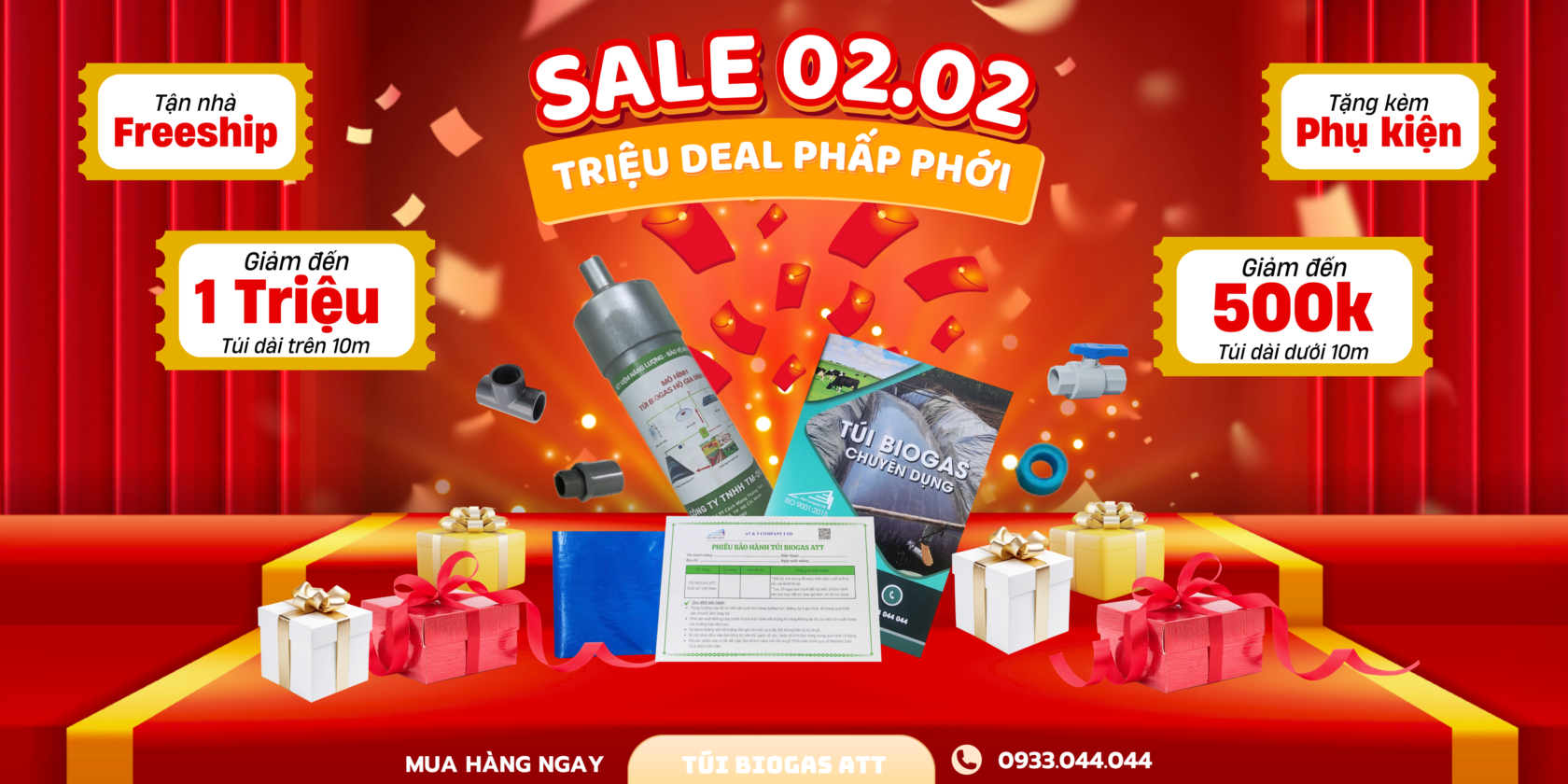 ưu đãi giảm giá 2.2 cho túi biogas